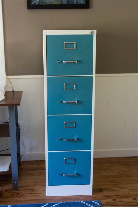 how to paint a steel filing cabinet|diy metal file cabinet makeover.